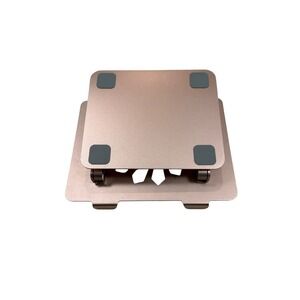 Skrebba Rose Gold Aluminum Laptop Stand Adjustable Ergonomic Ventilated Folding